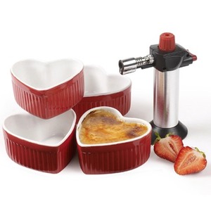 Hjärtformade créme brulée-formar bryleformar